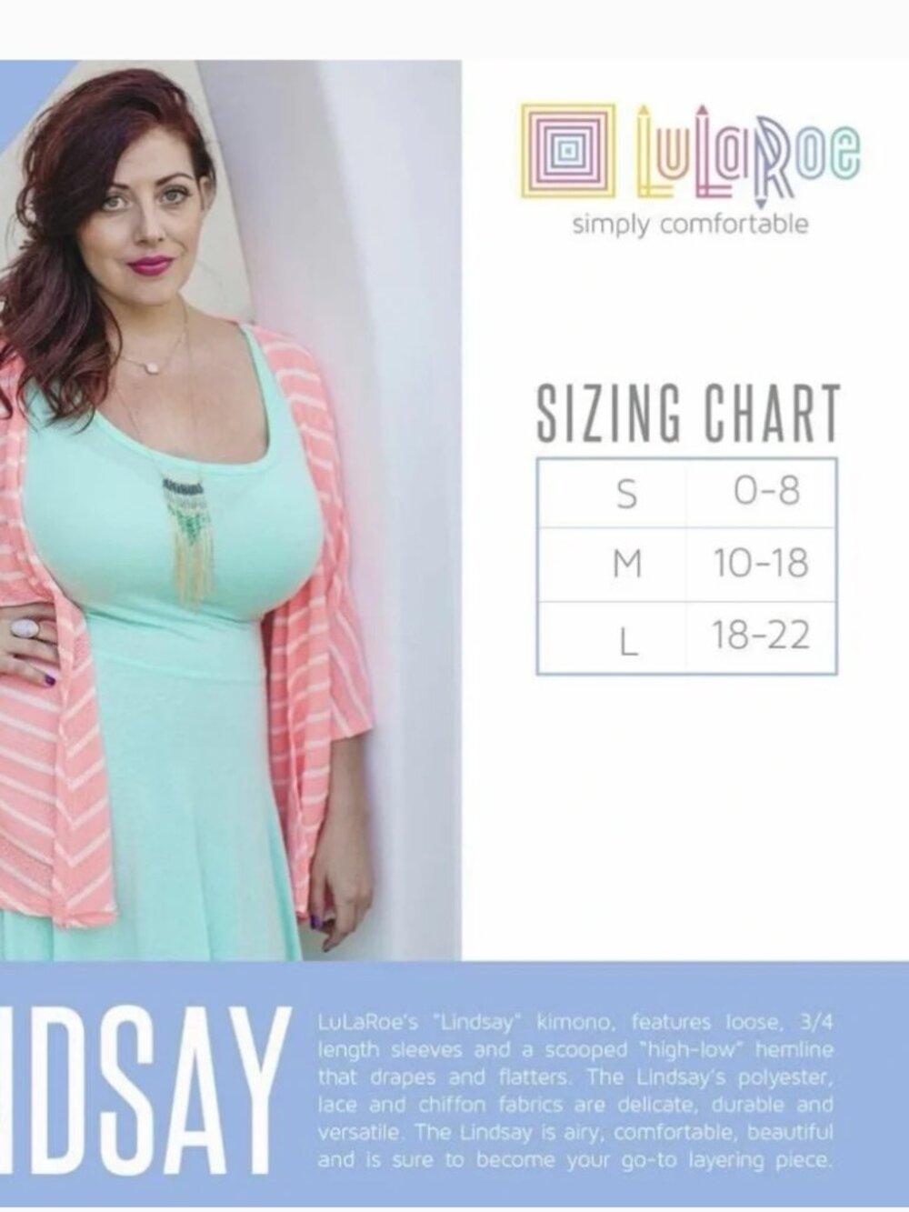 LulaRoe Lindsay Kimono Cardigan Womens M Stretchy Ribbed Grey/Black Stripe Hi-Lo - Picture 14 of 14